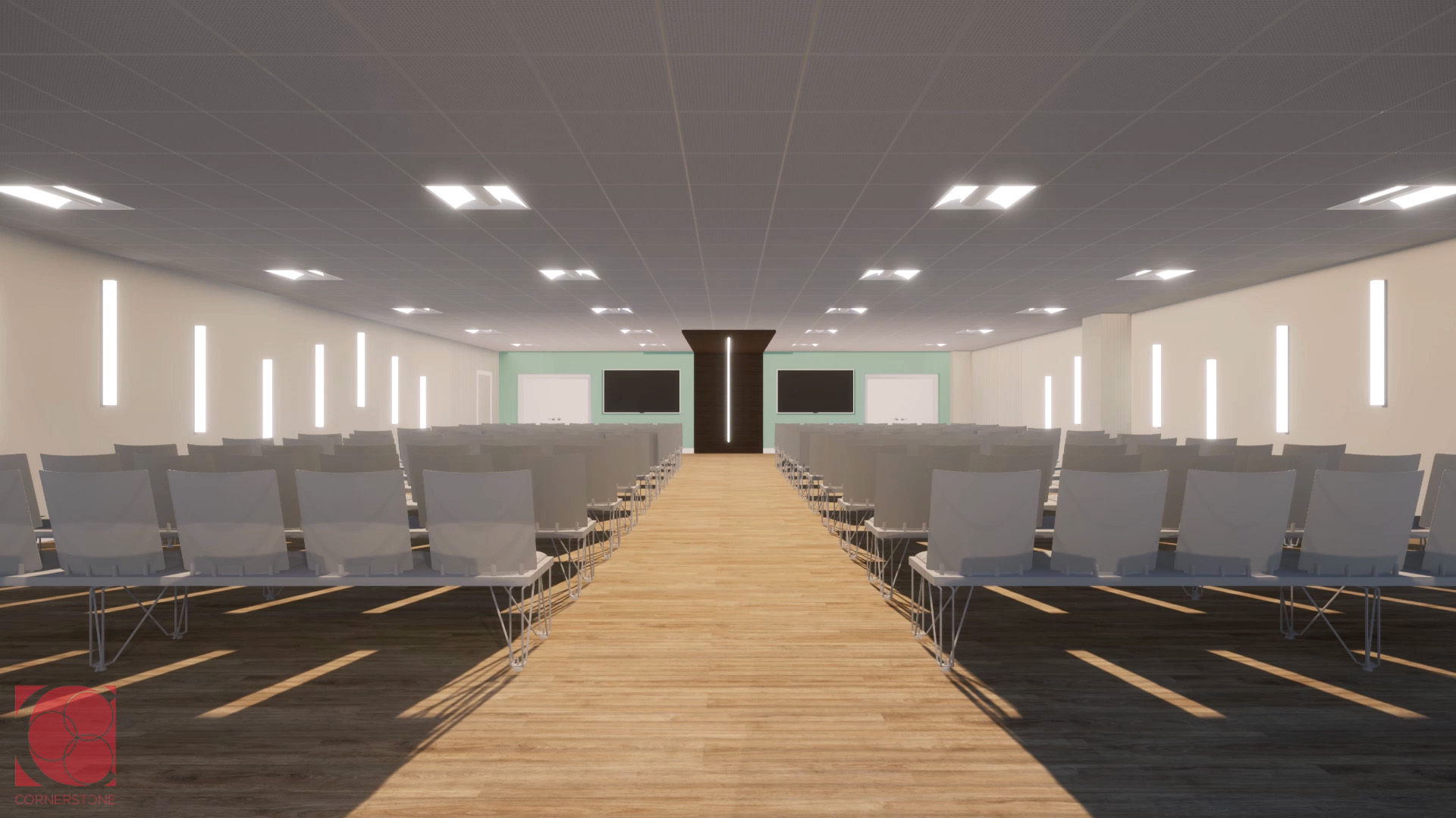 Artists rendering of new conference room area.